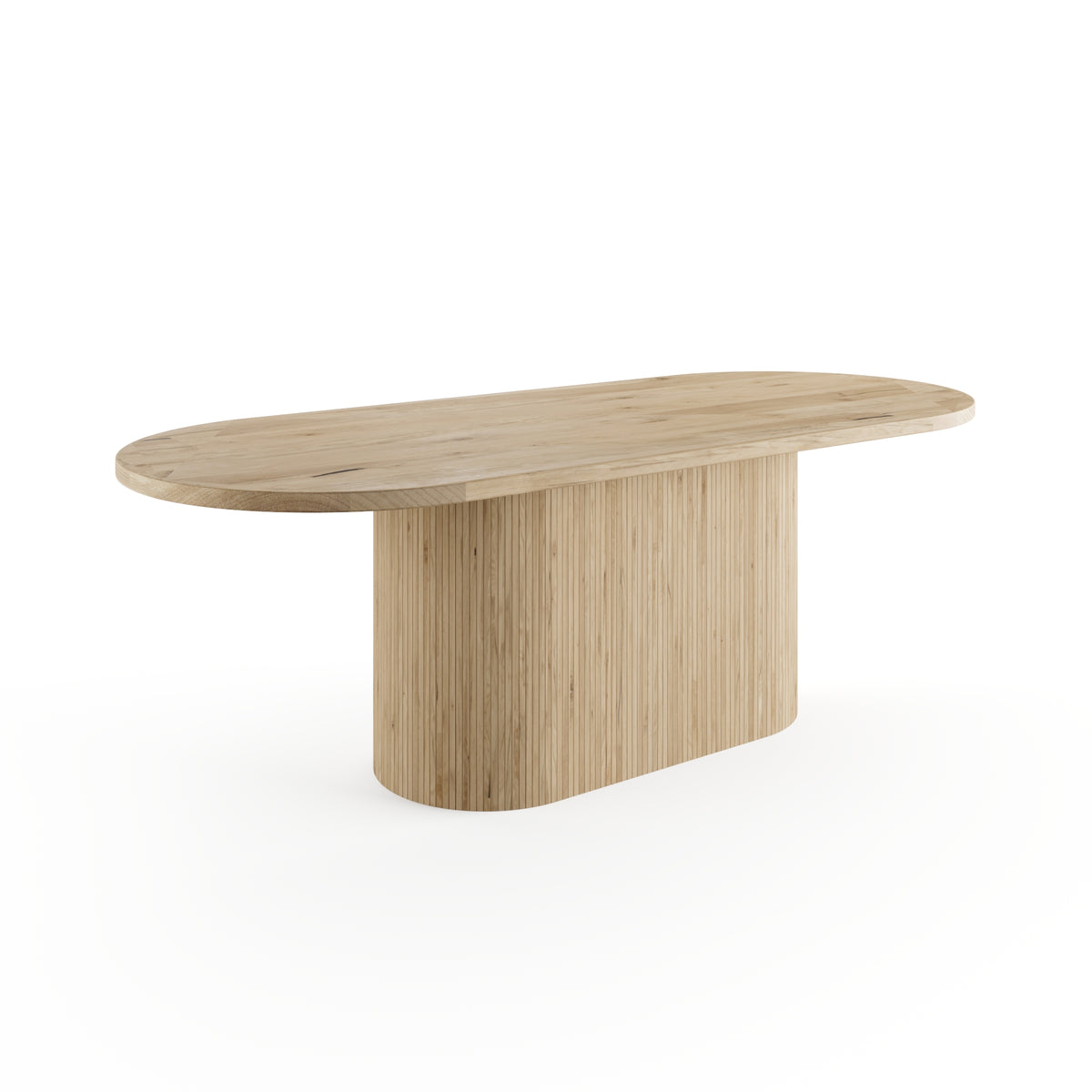 Geriffelte Ovalsäule aus Eiche – Table Kings