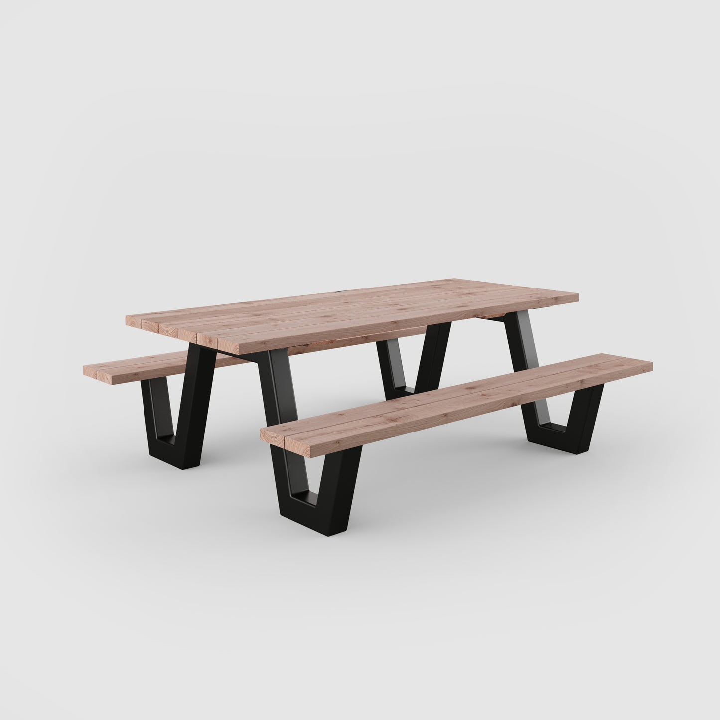 Picknicktisch aus massivem Douglasienholz mit W-Beinen - Table Kings