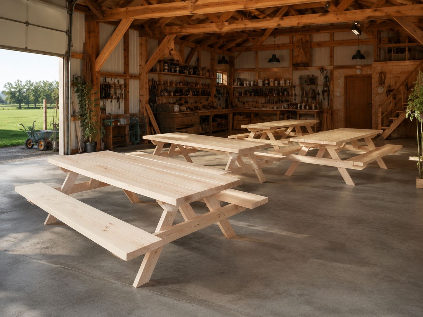 Picknicktisch / Gartentisch aus massivem Douglasienholz - Table Kings