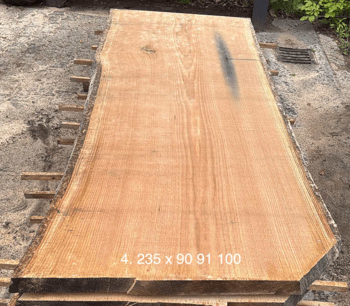 Baumscheiben Esstisch aus Eiche - 235 x 100 x 7 cm – Table Kings