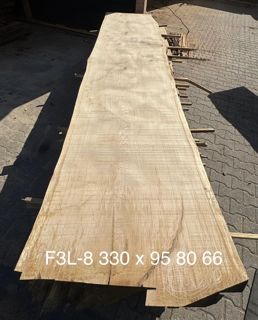 Baumscheiben Esstisch aus Eiche 330 cm x 80 cm x 7 cm – Table Kings