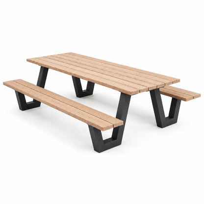 Picknicktisch aus massivem Douglasienholz mit W-Beinen – Table Kings