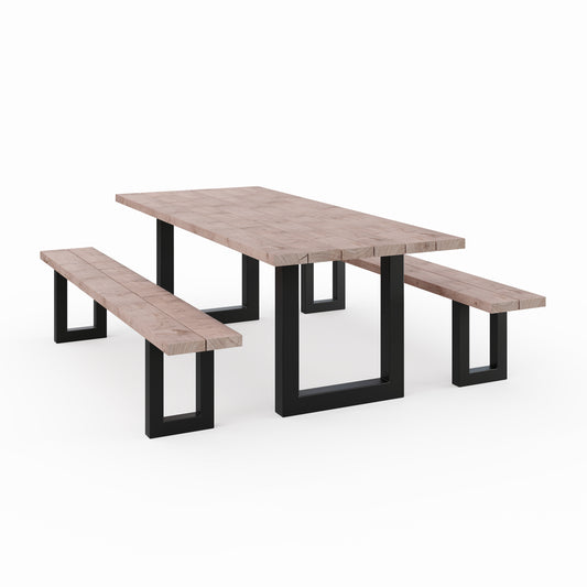 Picknicktisch aus massivem Douglasienholz mit U-Beinen - Table Kings