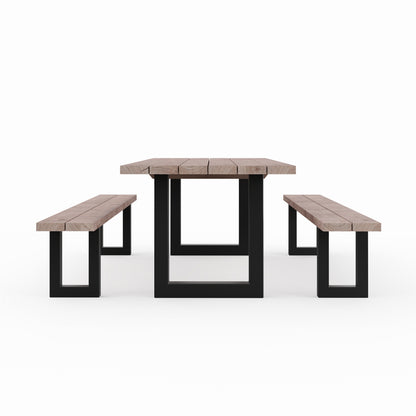 Picknicktisch aus massivem Douglasienholz mit U-Beinen - Table Kings