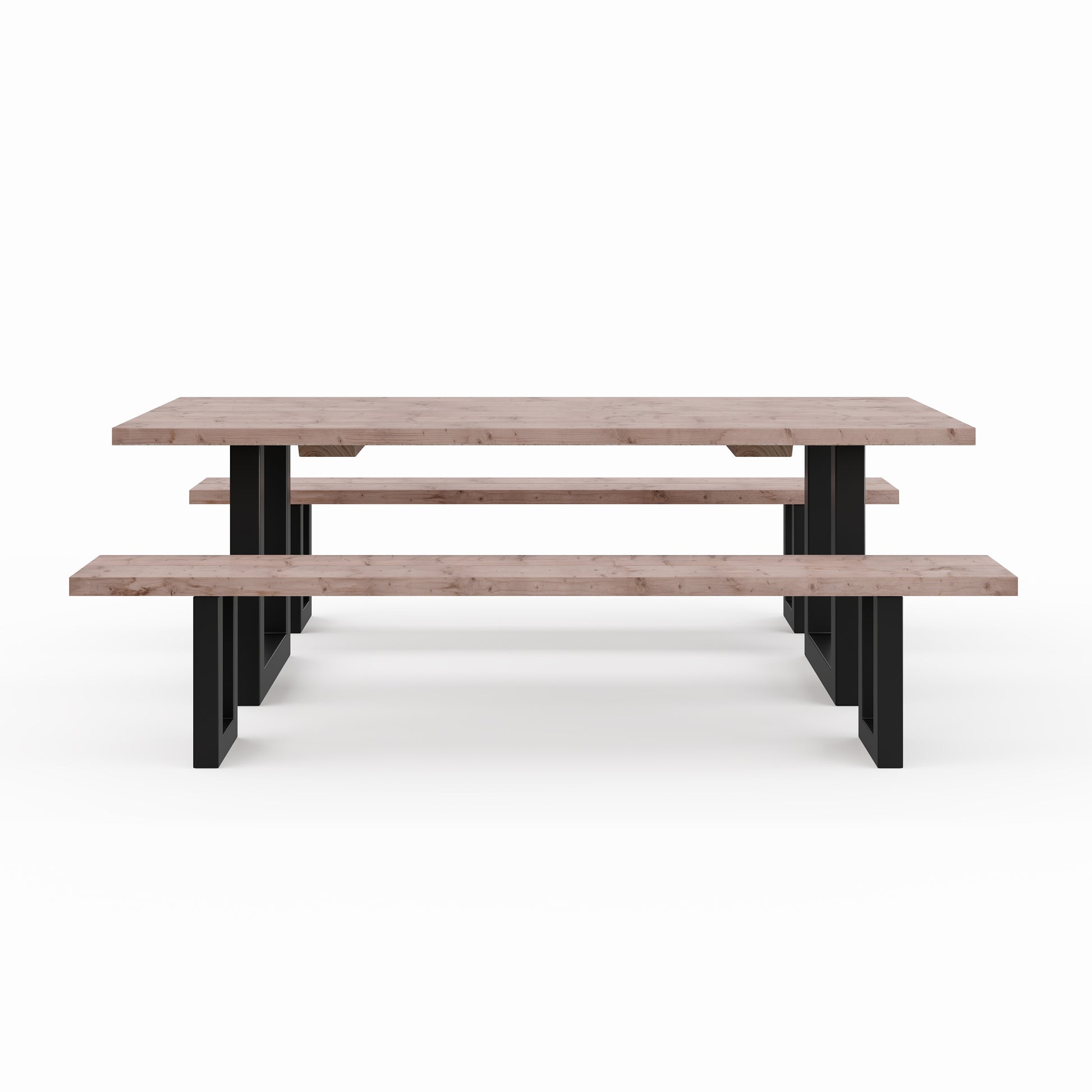 Picknicktisch aus massivem Douglasienholz mit U-Beinen - Table Kings