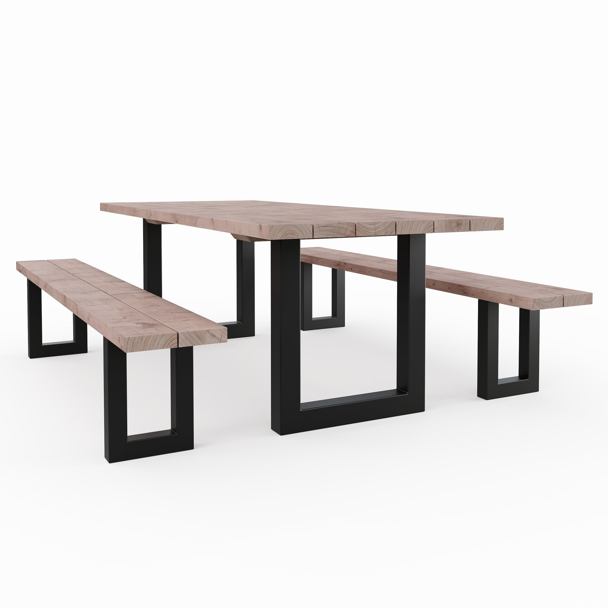 Picknicktisch aus massivem Douglasienholz mit U-Beinen - Table Kings