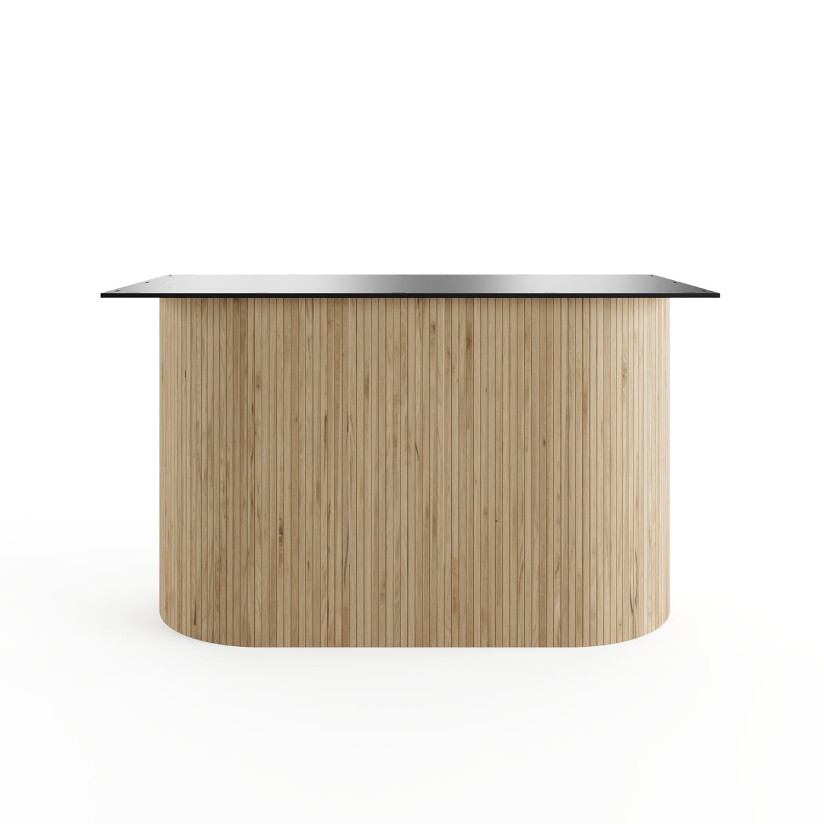 Geriffelte Ovalsäule aus Eiche – Table Kings