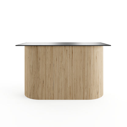 Geriffelte Ovalsäule aus Eiche – Table Kings