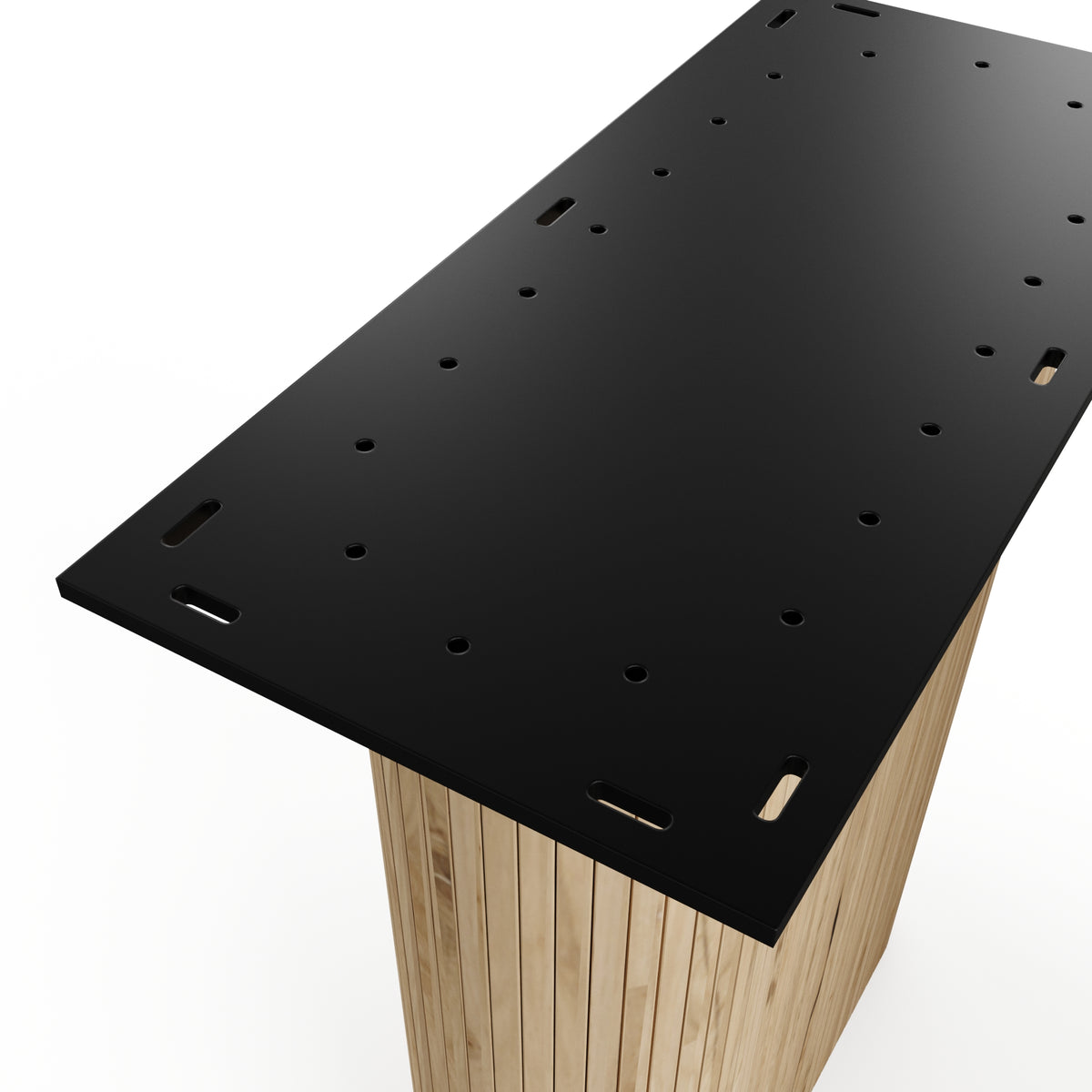 Geriffelte Halbsäulen aus Eiche (Satz) – Table Kings