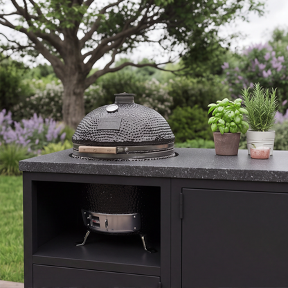 Outdoor-Küche mit Granitplatte für Kamado BBQ (auf Rädern)