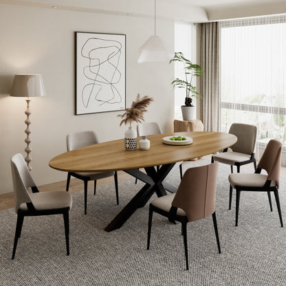 Ovaler Esstisch aus massiver Eiche - Table Kings
