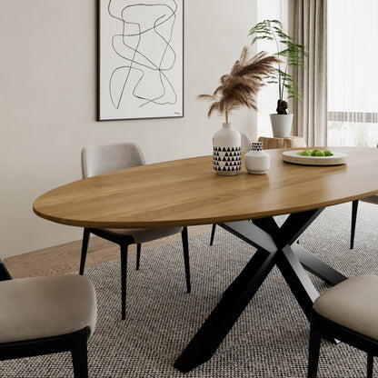 Ovaler Esstisch aus massiver Eiche - Table Kings