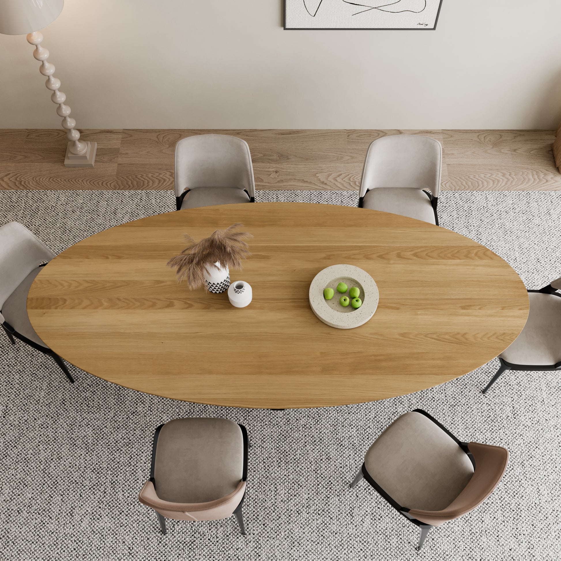 Ovaler Esstisch aus massiver Eiche - Table Kings