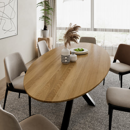 Ovaler Esstisch aus massiver Eiche - Table Kings