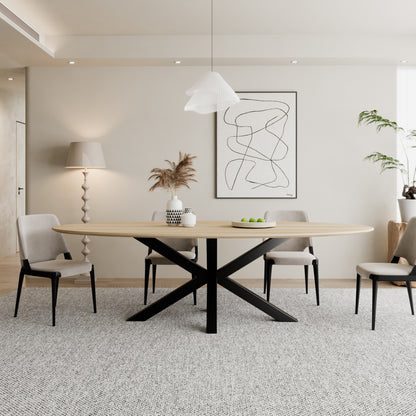 Ovaler Esstisch aus massiver Eiche - Table Kings
