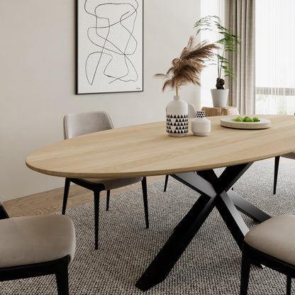 Ovaler Esstisch aus massiver Eiche - Table Kings