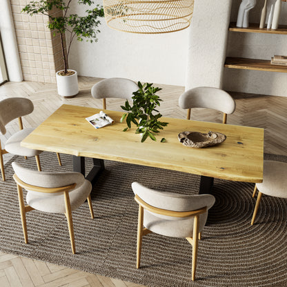 Rechteckiger Esstisch aus massiver Eiche - Table Kings