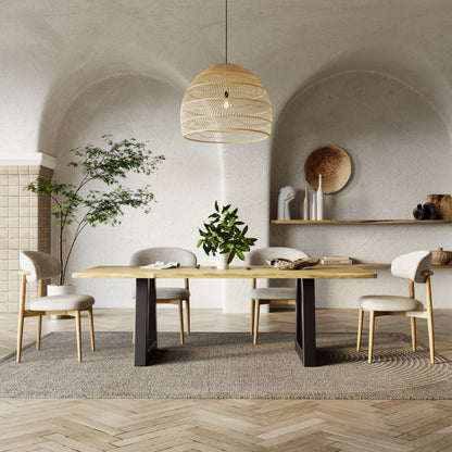 Rechteckiger Esstisch aus massiver Eiche - Table Kings