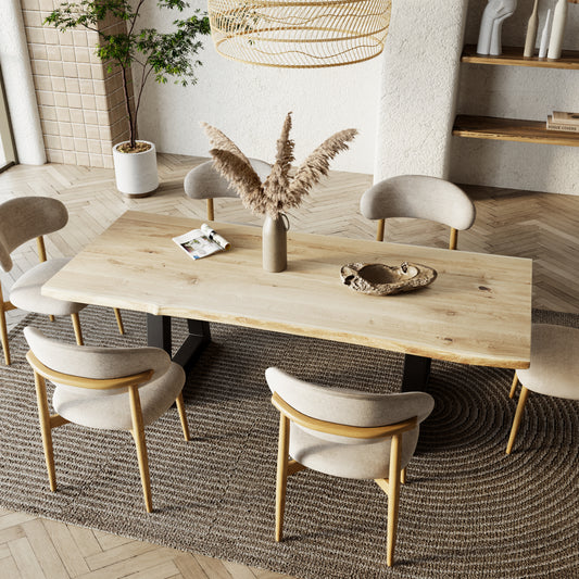 Rechteckiger Esstisch aus massiver Eiche - Table Kings