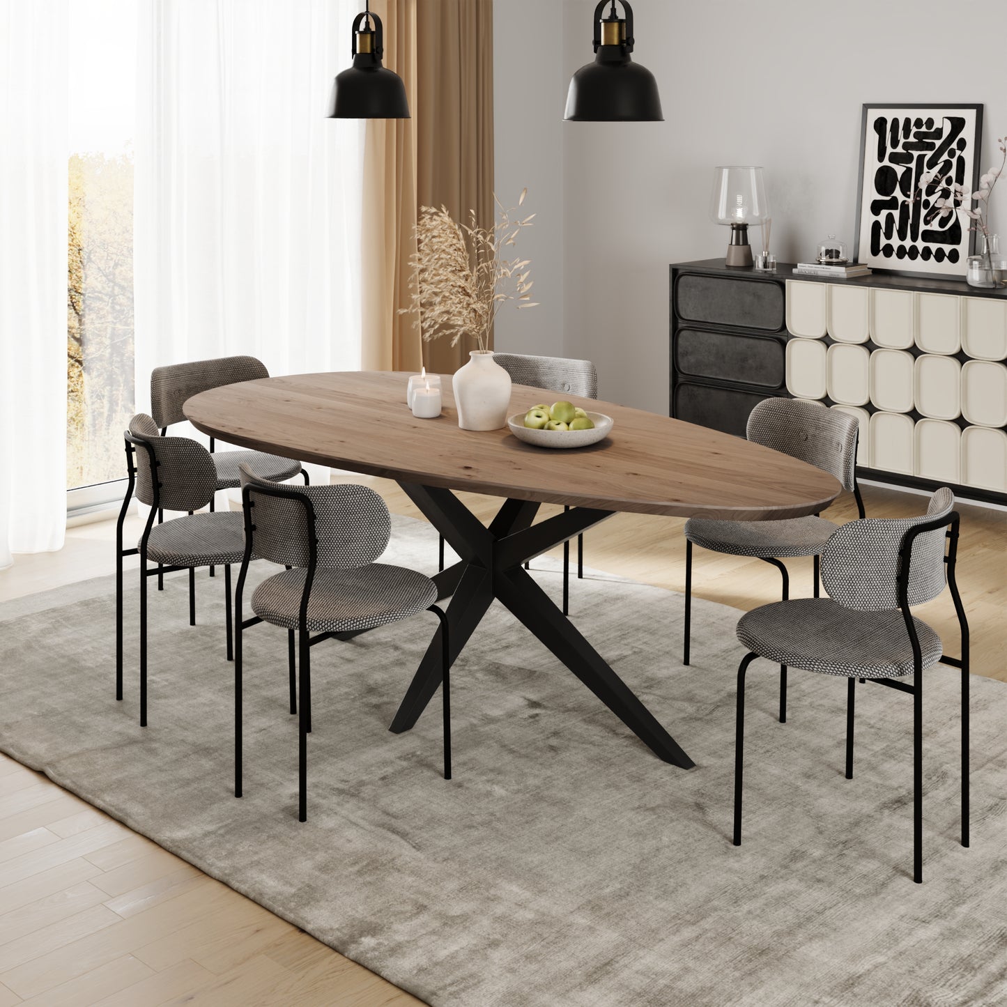 Esstisch "Druppel" aus massiver Eiche - Table Kings