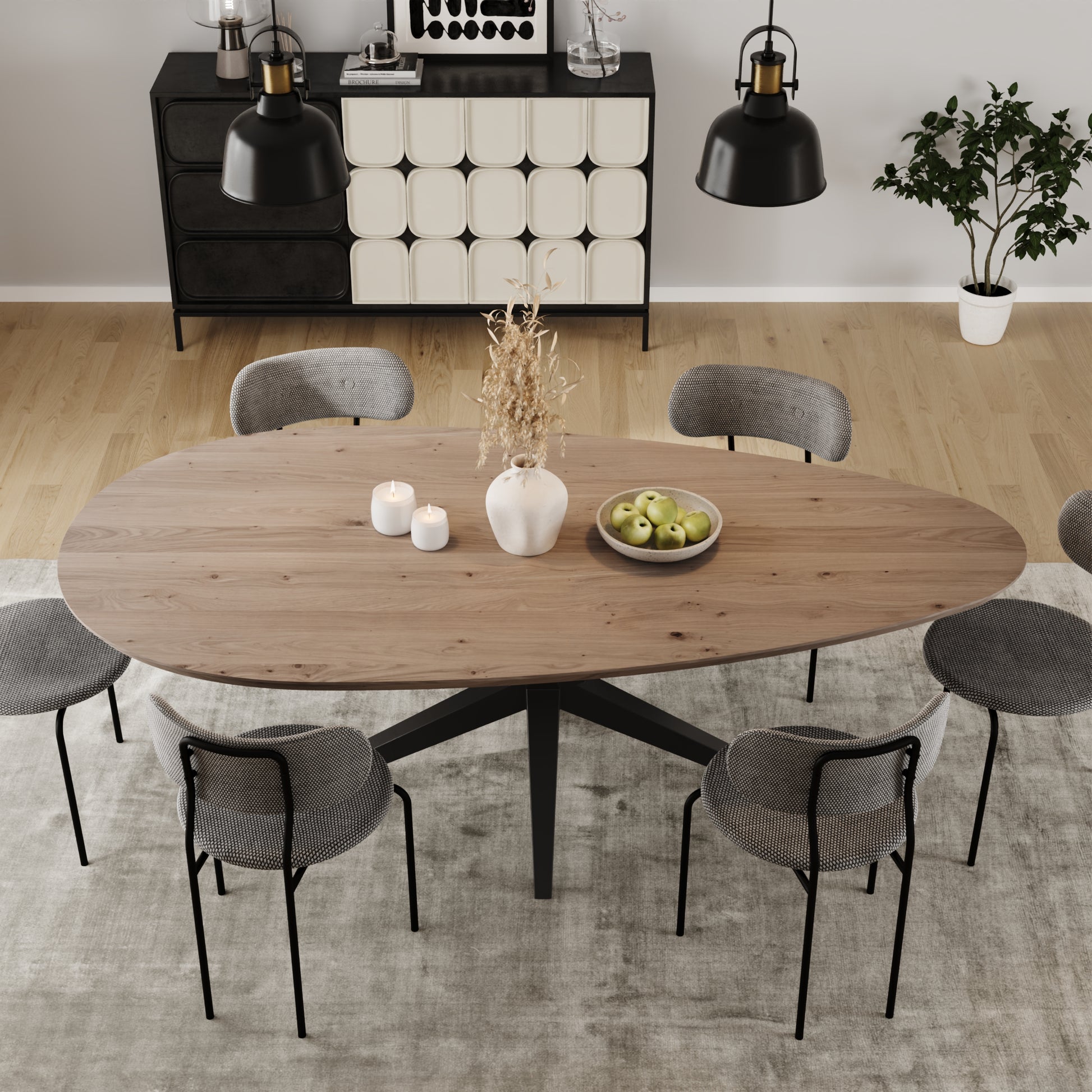 Esstisch "Druppel" aus massiver Eiche - Table Kings