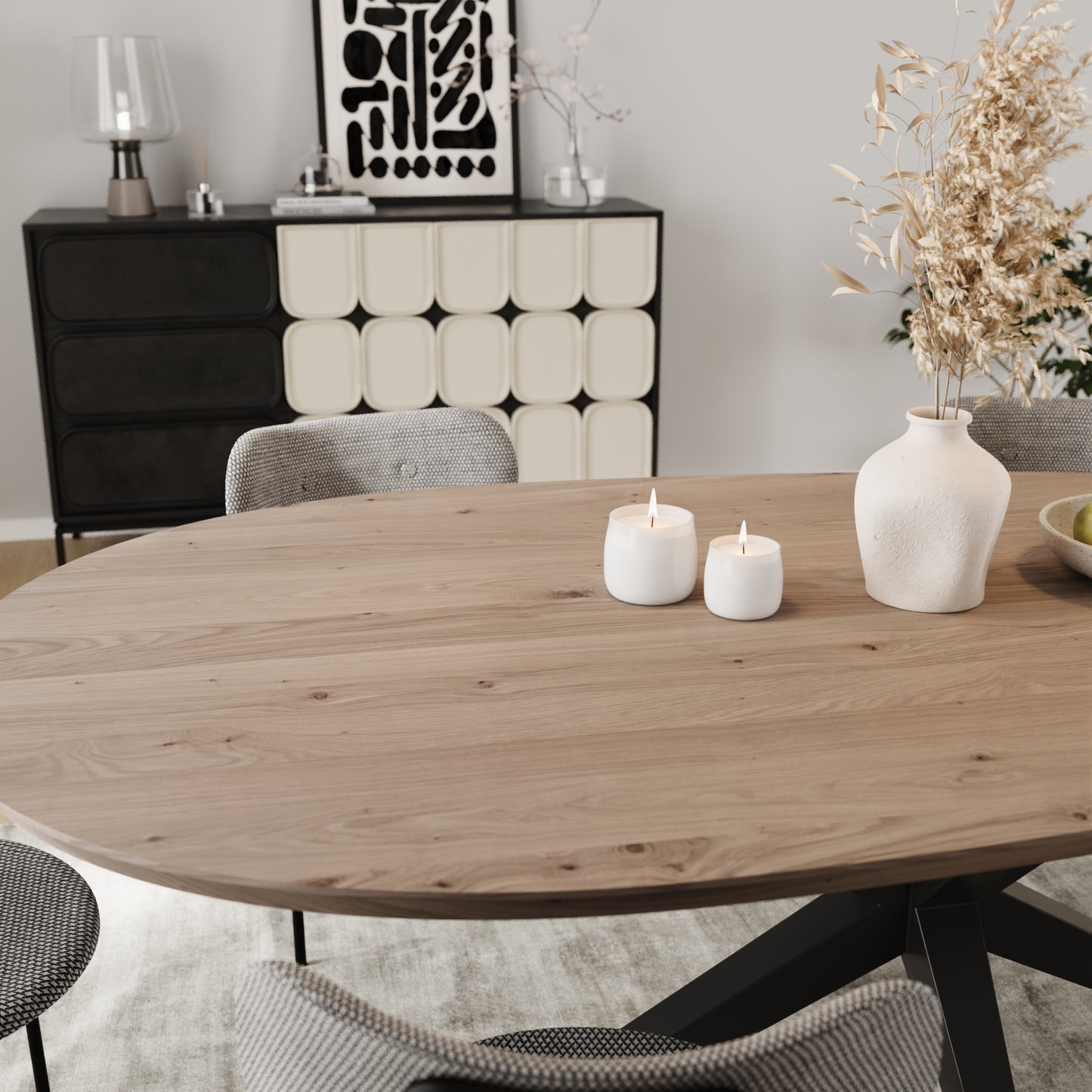 Esstisch "Druppel" aus massiver Eiche - Table Kings