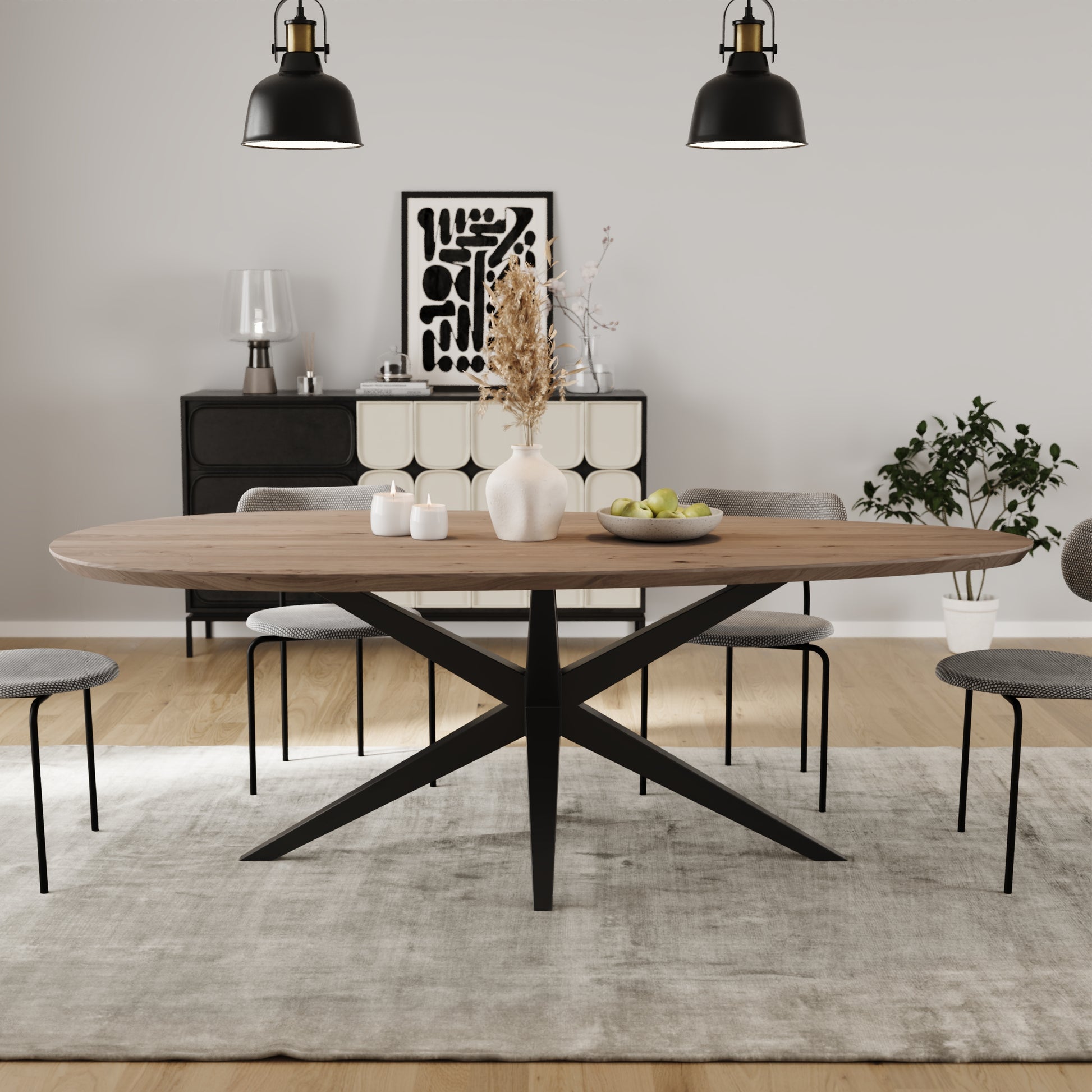 Esstisch "Druppel" aus massiver Eiche - Table Kings