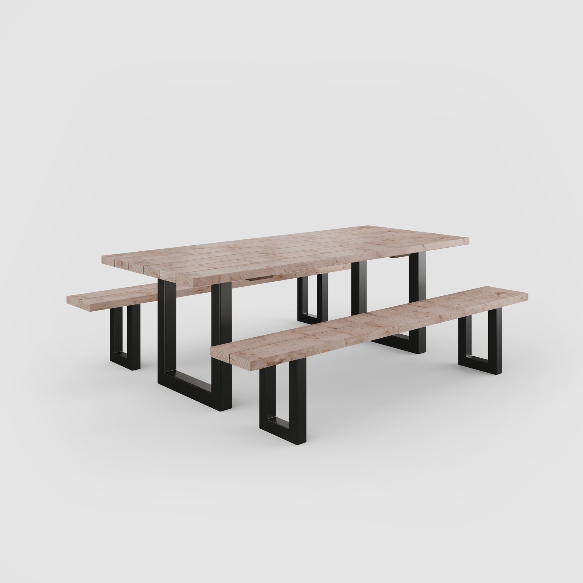 Picknicktisch aus massivem Douglasienholz mit U-Beinen - Table Kings