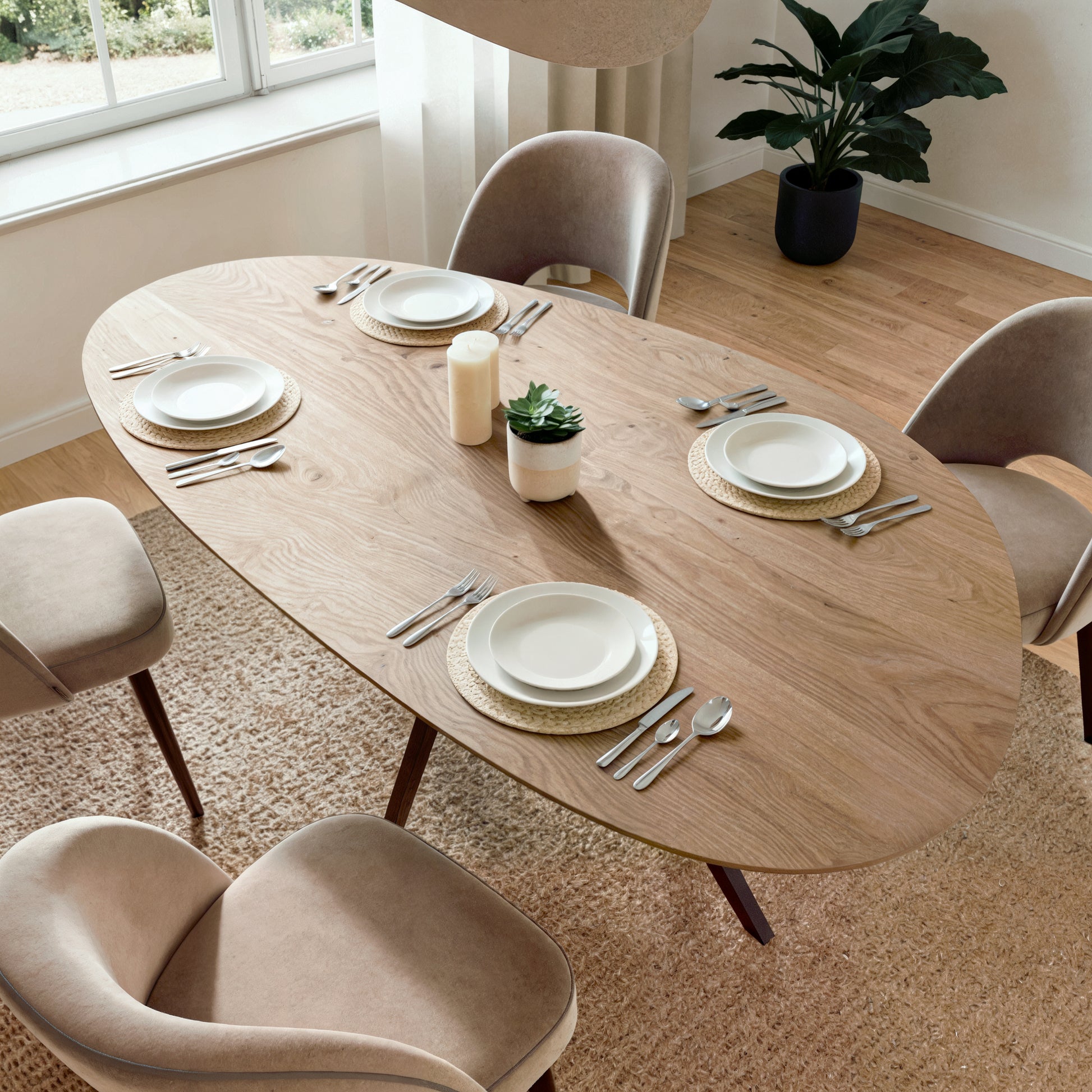Esstisch "Kiesel" aus massiver Eiche - Table Kings