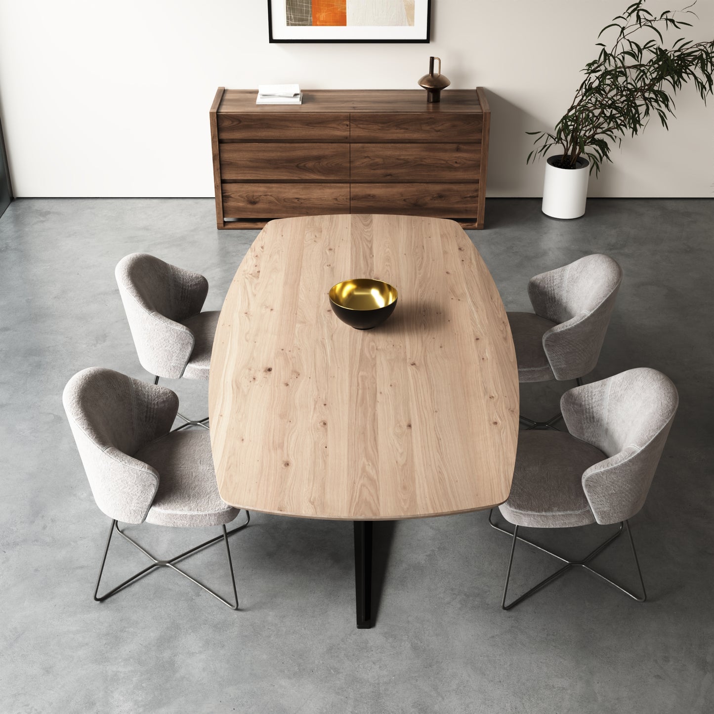 Esstisch "Dänisch-Oval" aus massiver Eiche - Table Kings