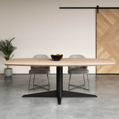 Esstisch "Dänisch-Oval" aus massiver Eiche - Table Kings