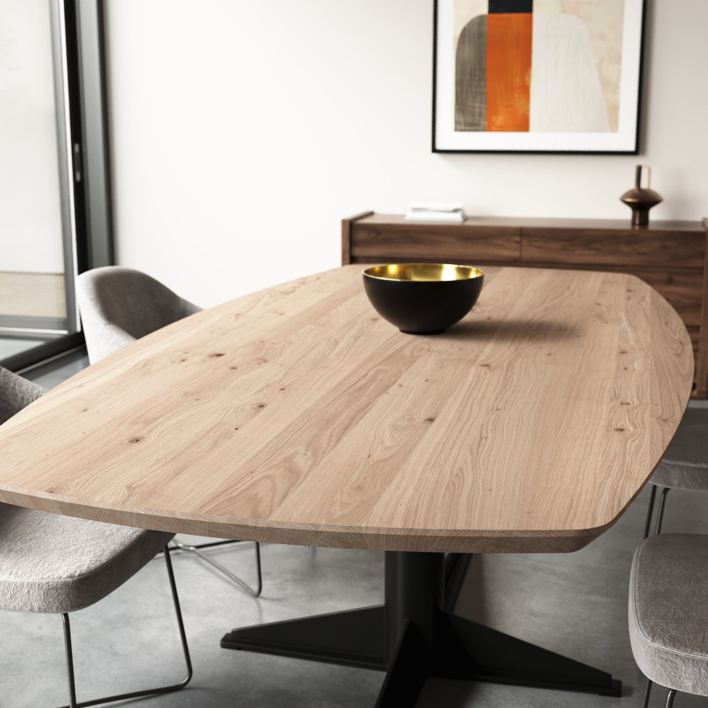 Esstisch "Dänisch-Oval" aus massiver Eiche - Table Kings