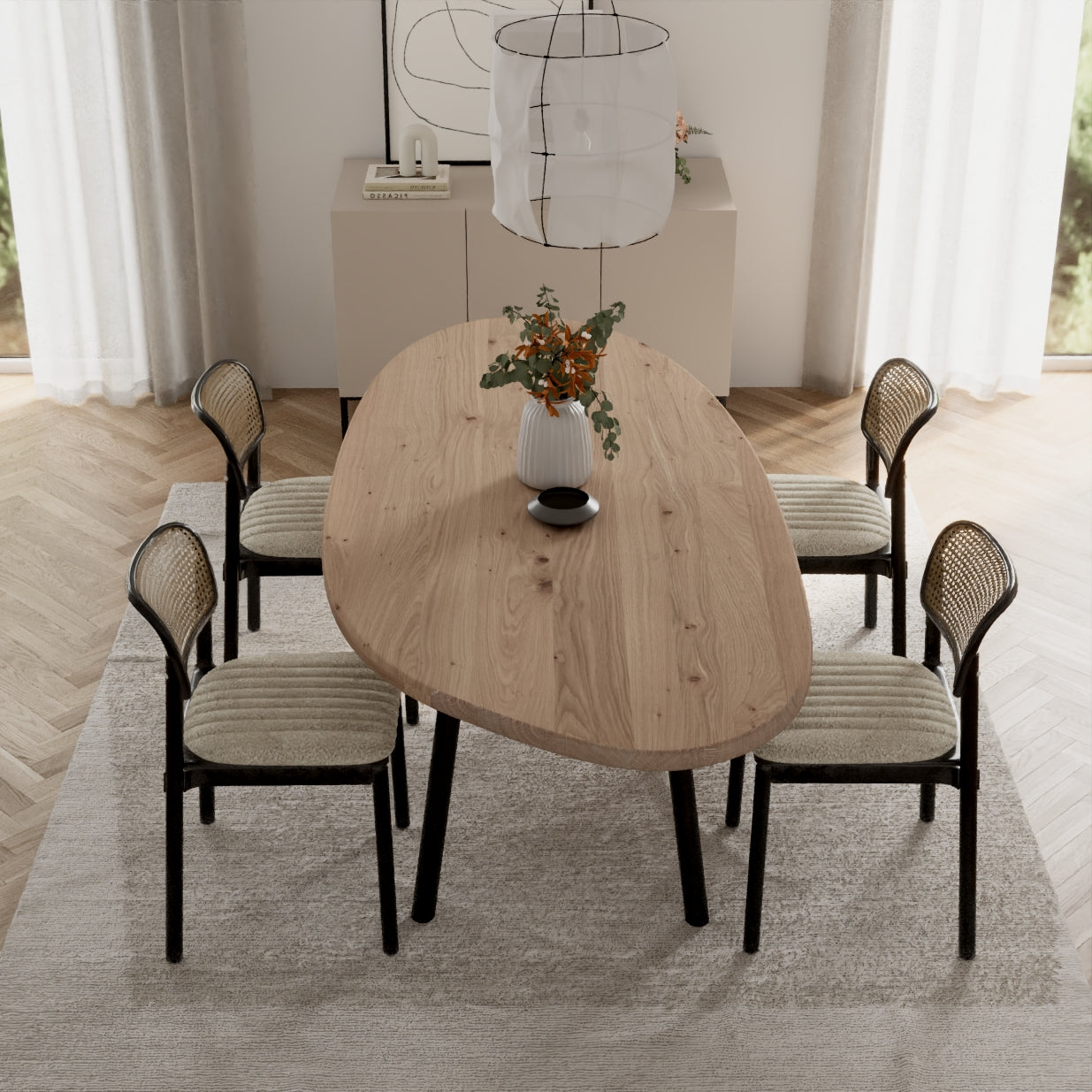 Esstisch "Leaf" aus massiver Eiche - Table Kings
