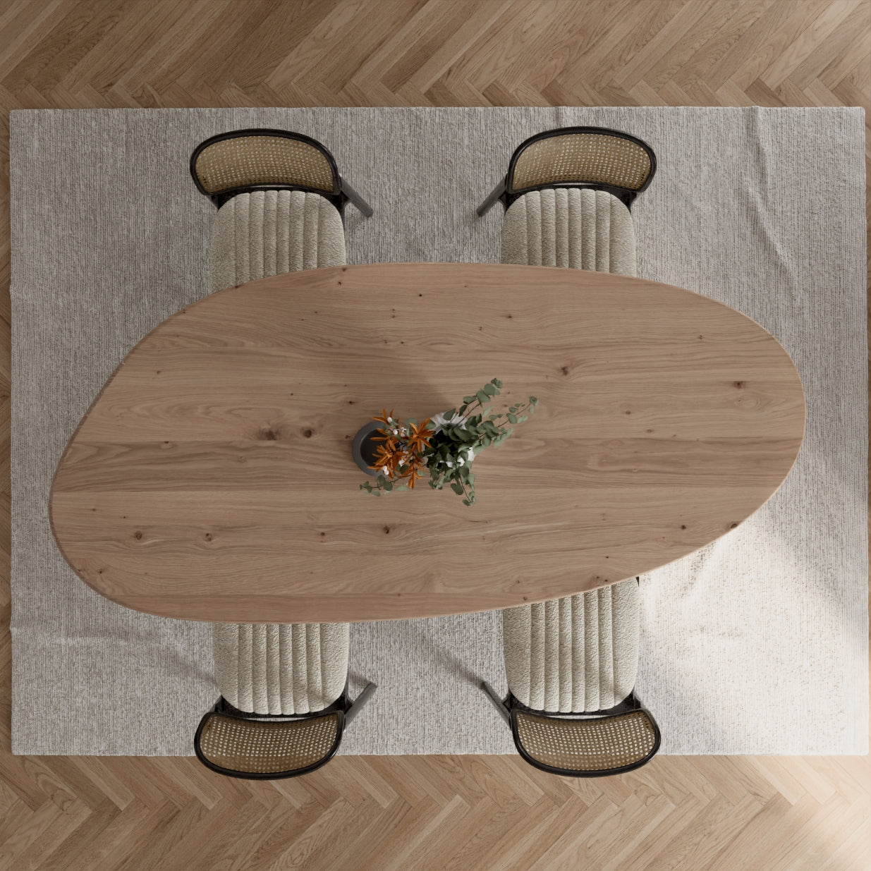 Esstisch "Leaf" aus massiver Eiche - Table Kings