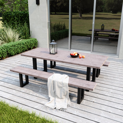 Picknicktisch aus massivem Douglasienholz mit U-Beinen - Table Kings