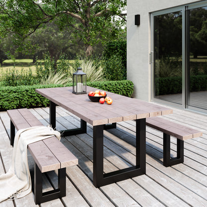 Picknicktisch aus massivem Douglasienholz mit U-Beinen - Table Kings
